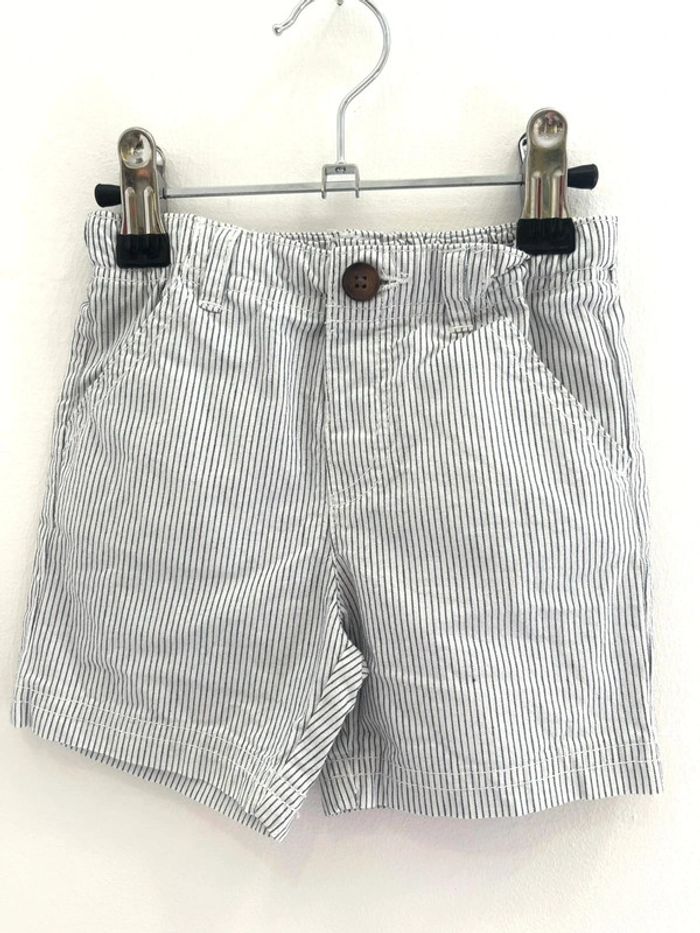 Short blanc rayé bleu - photo numéro 3