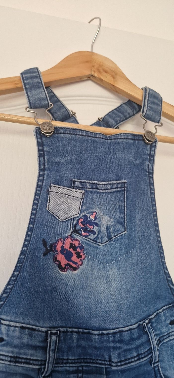 Salopette short en jeans orchestra Taille 8ans - photo numéro 3