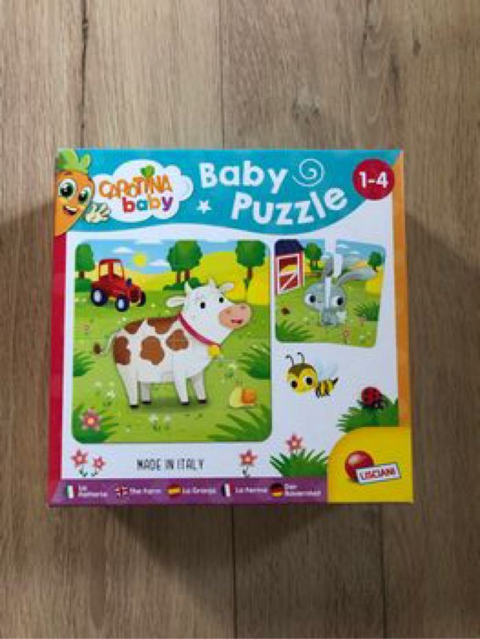 6 puzzles 4 pièces - animaux de la ferme - de 1 à 4 ans