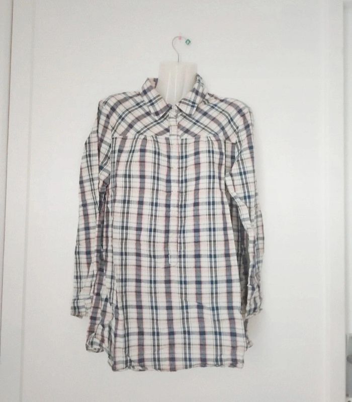 Chemise longues a carreaux femme c