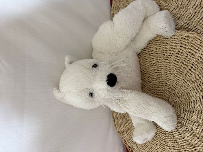 IKEA. Doudou peluche CHIEN blanc - photo numéro 3
