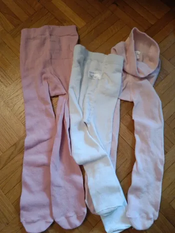 Lot de 3 collants neufs blanc et rose 6 mois Primark