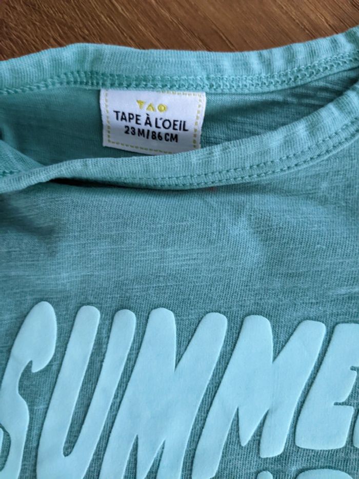Tee shirt summer vert Tao 23 mois - photo numéro 3