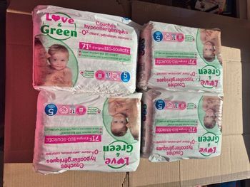 Couche taille 5 Love Green : 160 couches (4*40)