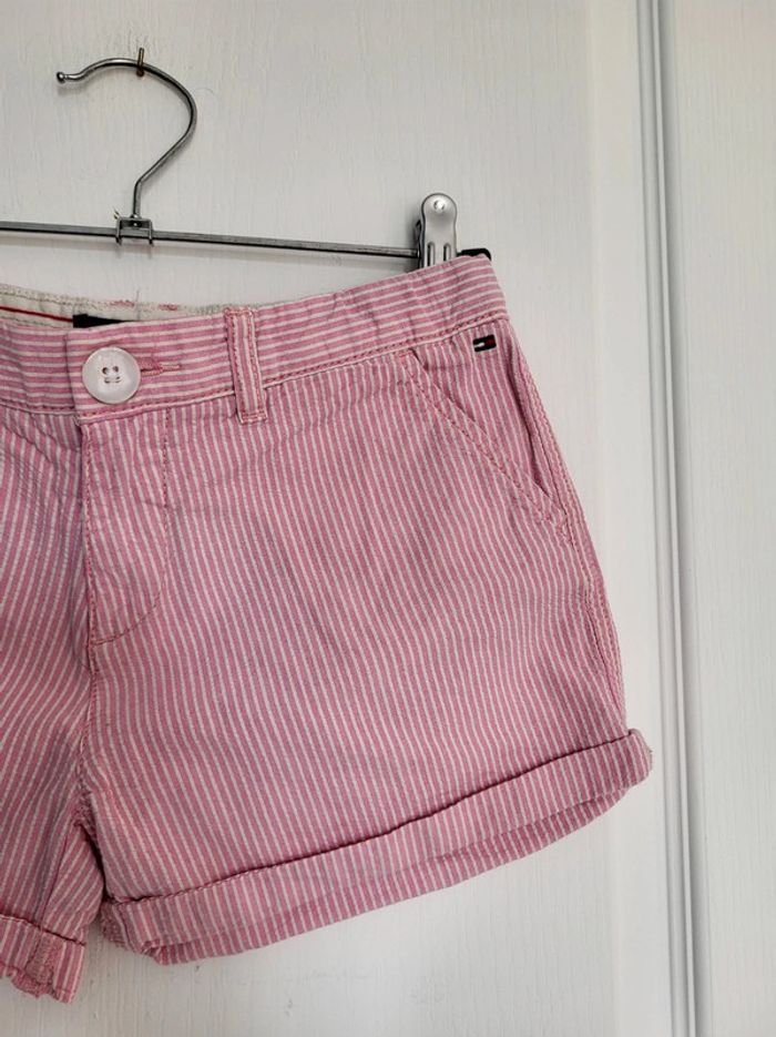 Short à rayures rose Tommy Hilfiger 10 ans - photo numéro 2