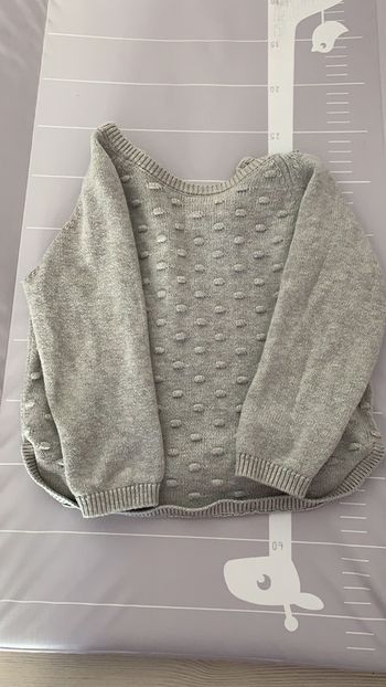 Pull gris manches longues