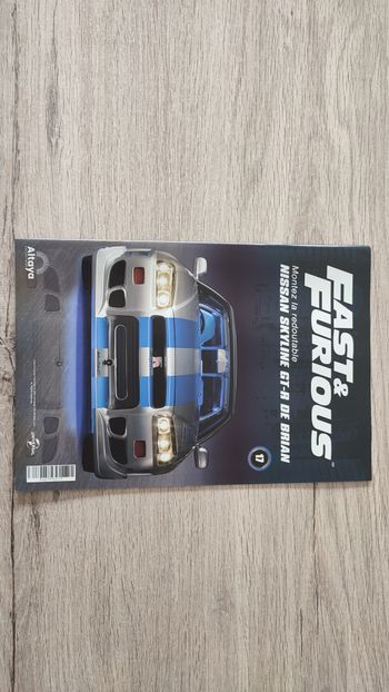 Fascicule numéro 17 n°17 seul sans pièce Nissan Skyline GT-R R34 Fast & Furious de Brian O'Conner 1/