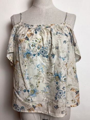 Blouse écrue à motifs Stradivarius 36