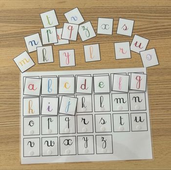 Fiche Montessori : Le loto de l’alphabet en attaché