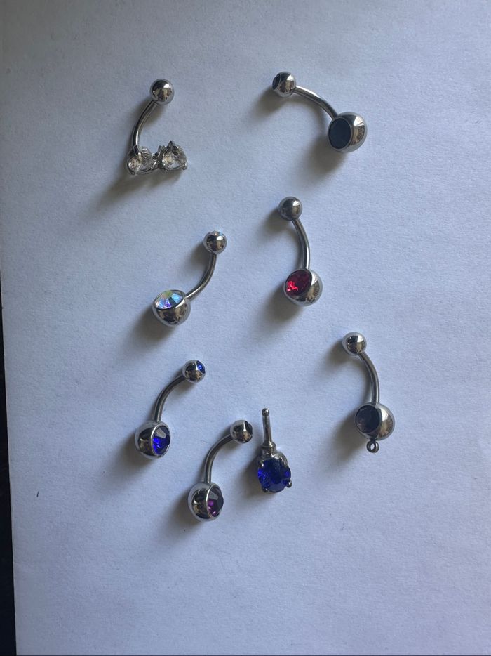 Lot 8 percings nombril