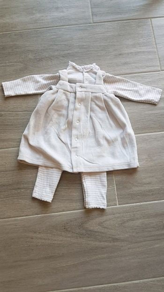 Ensemble robe + combinaison 1-3 M - photo numéro 2