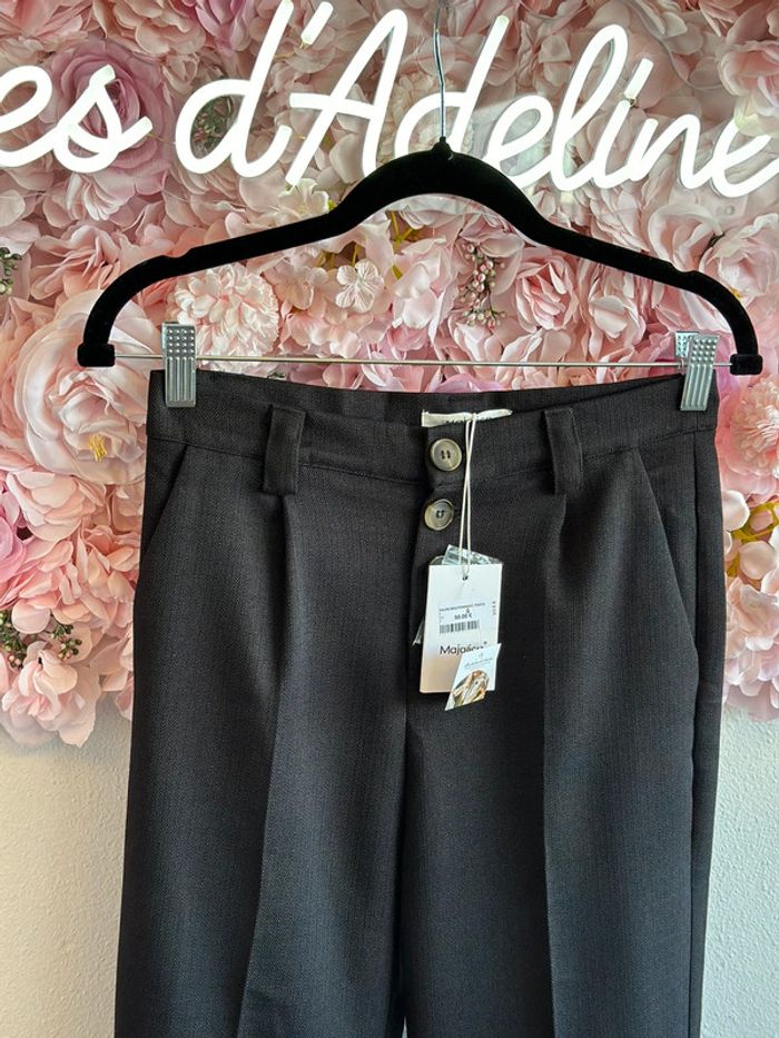 Pantalon élégant noir à jambes larges, neuf, taille S - Majolica - photo numéro 5