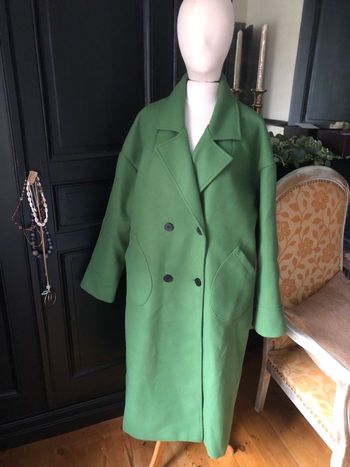 Manteau long vert taille XXL