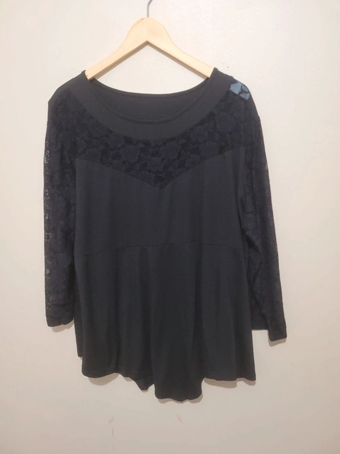 Blouse manches dentelle 6XL
