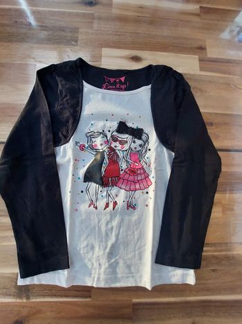 T-shirt manches longues avec strass