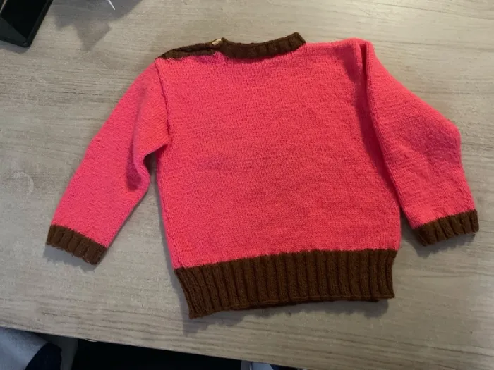 Pull en laine fait main taille 5-6 ans - photo numéro 3