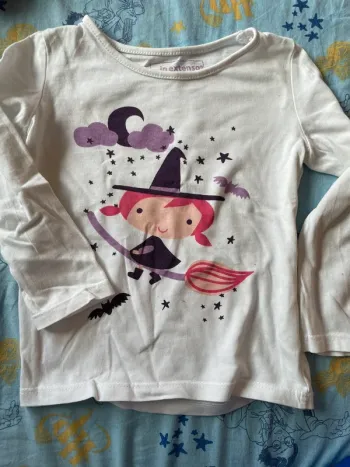 T-shirt manches longues sorcières inextenso 3 ans.