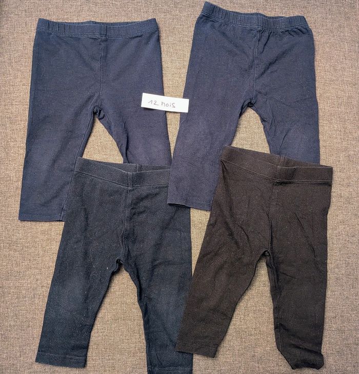Lot de 5 leggings - 12 mois - Multi marques - Très bon état