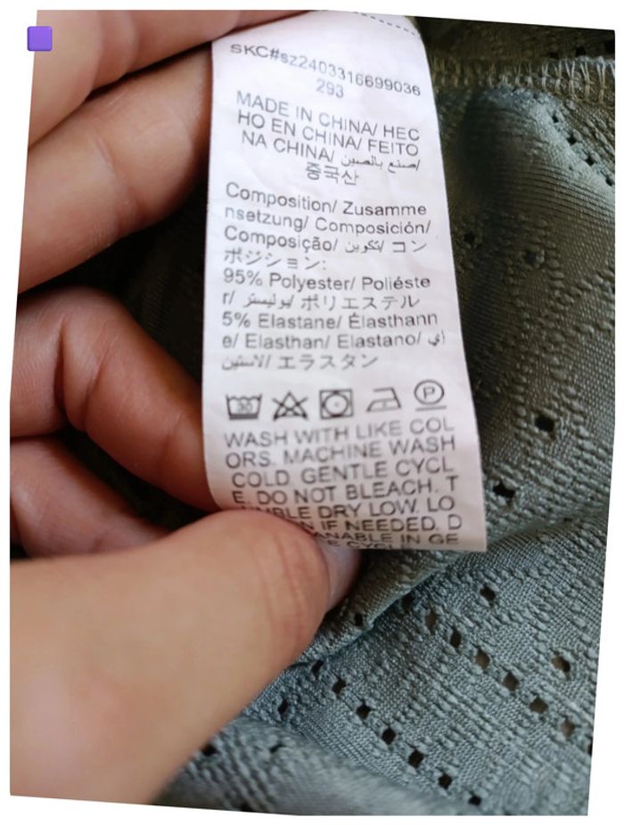 Haut vert d’eau brodé sans manches mignon bohème – Taille M - photo numéro 5