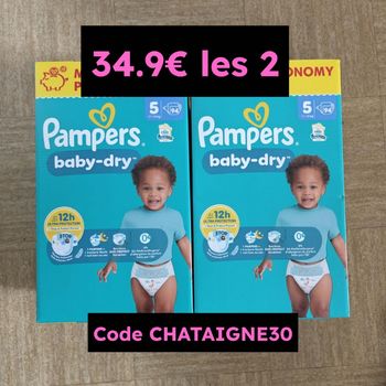 188 couches taille 5 Baby dry pampers