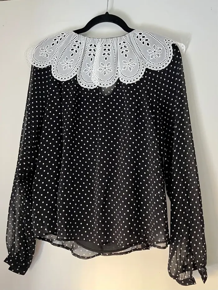 Blouse Claudie Pierlot Avec Col Claudine Taille 36-38 - photo numéro 13