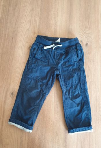 Pantalon bleu marine doublure intérieure coton, taille 12-18 mois, H&M
