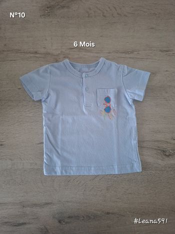 🌷N°10🌷Tee-shirt Courtes Manches - 6 Mois🌷