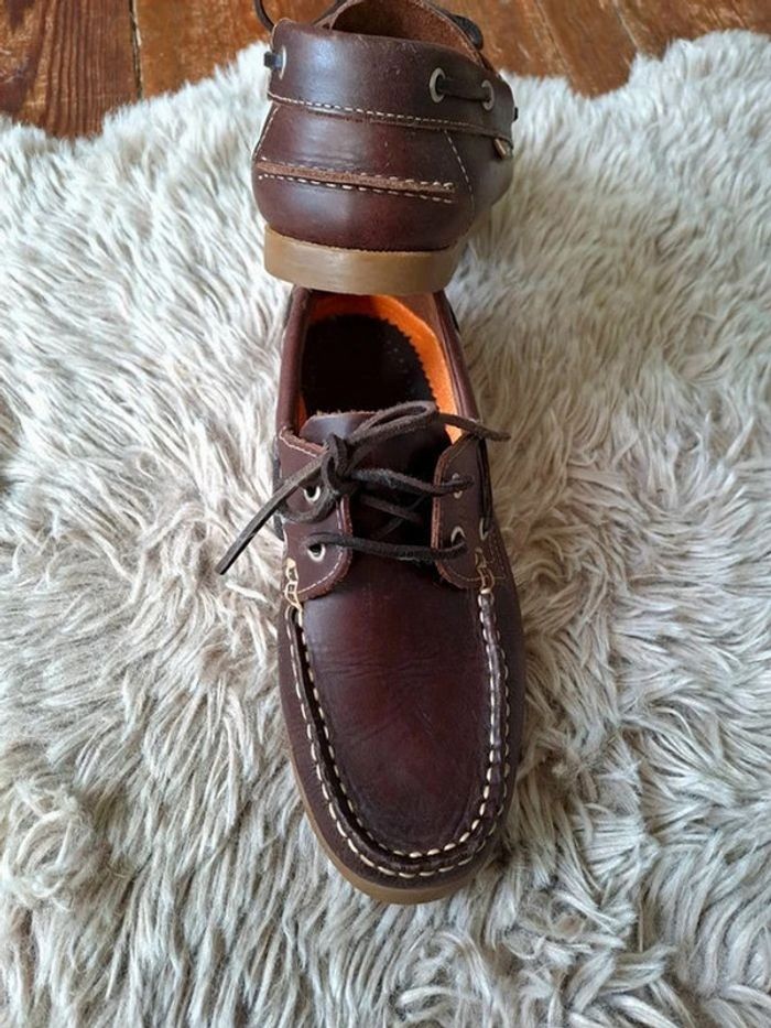 Chaussures bateau en cuir,hipness acuatic. - photo numéro 2