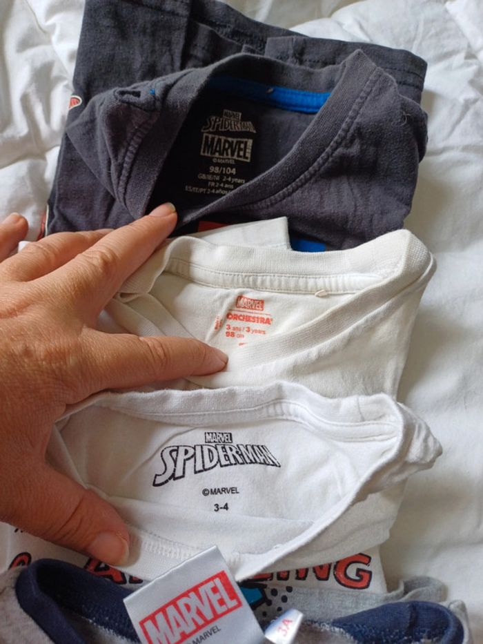 Lot 4 t-shirts 3 ans spiderman - photo numéro 2