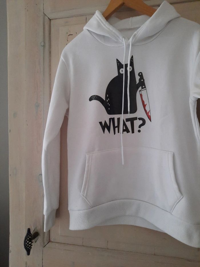 Sweat molletonné blanc - photo numéro 2