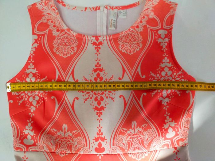 Robe orange & crème à motifs baroques – Bodyflirt Boutique – T. 36/38 (S) - photo numéro 15