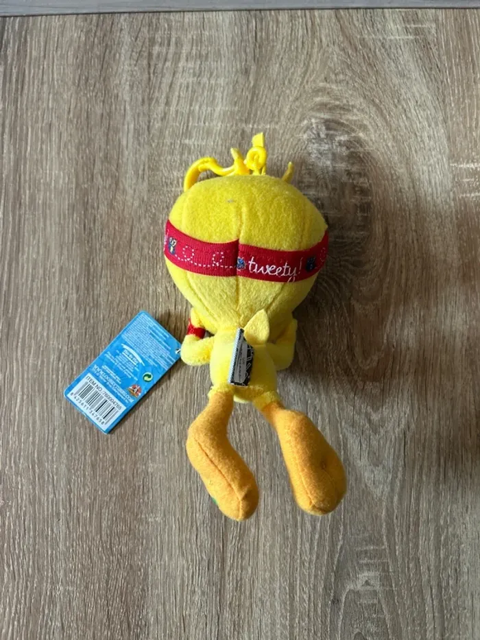 Peluche porte‑clé Tweety / Looney Tunes Play by Play / Warner Bros / Neuf avec étiquette - photo numéro 3