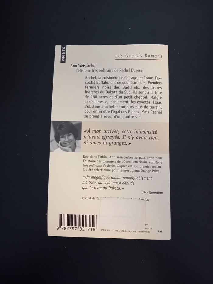 Livre "L'histoire très ordinaire de Rachel Dupree" - photo numéro 2