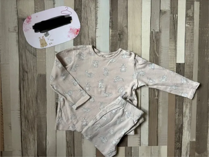 Pyjama fille C&A 86 cm – 2 pièces coton motif lapin 💤 Doux & adorable