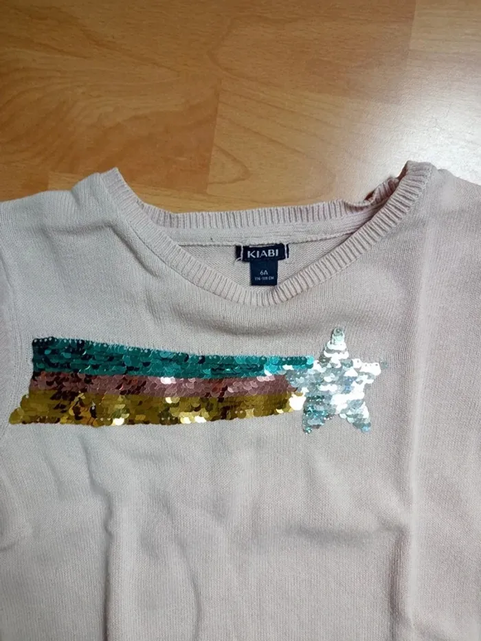 Pull beige 6 ans - photo numéro 2