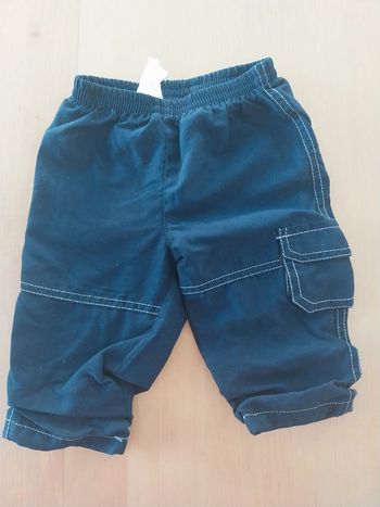 Pantalon souple bébé 12 mois bleu marine