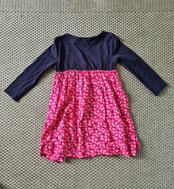 Robe mi saison rose et noire - 4 ans - photo numéro 3