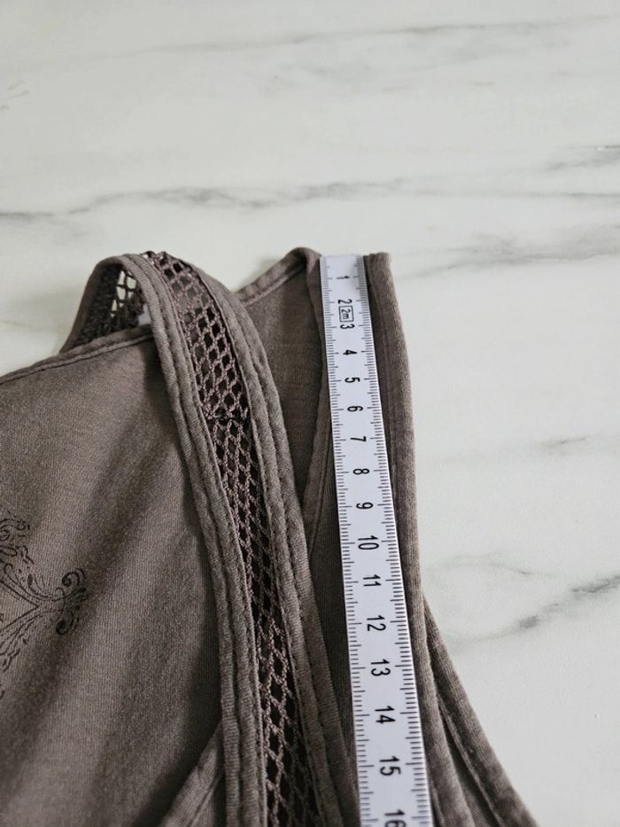 Edc Esprit robe tunique marron taille L - photo numéro 16