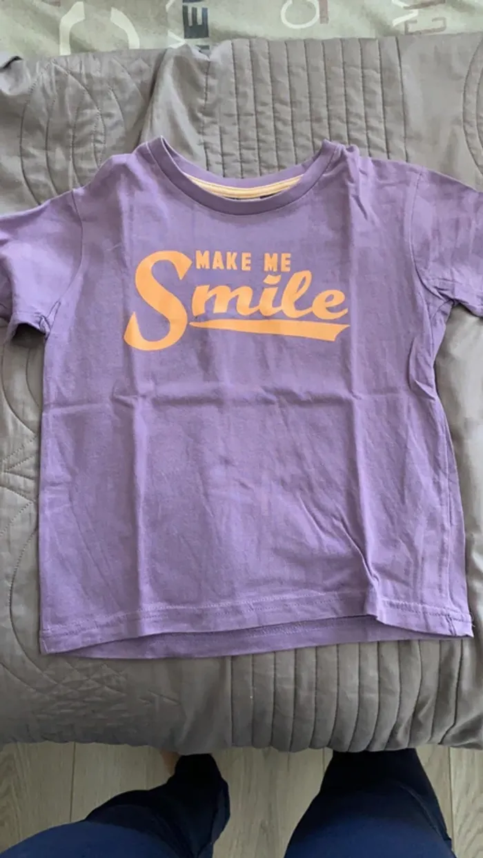 Tee shirt violet 5 ans tape à l œil