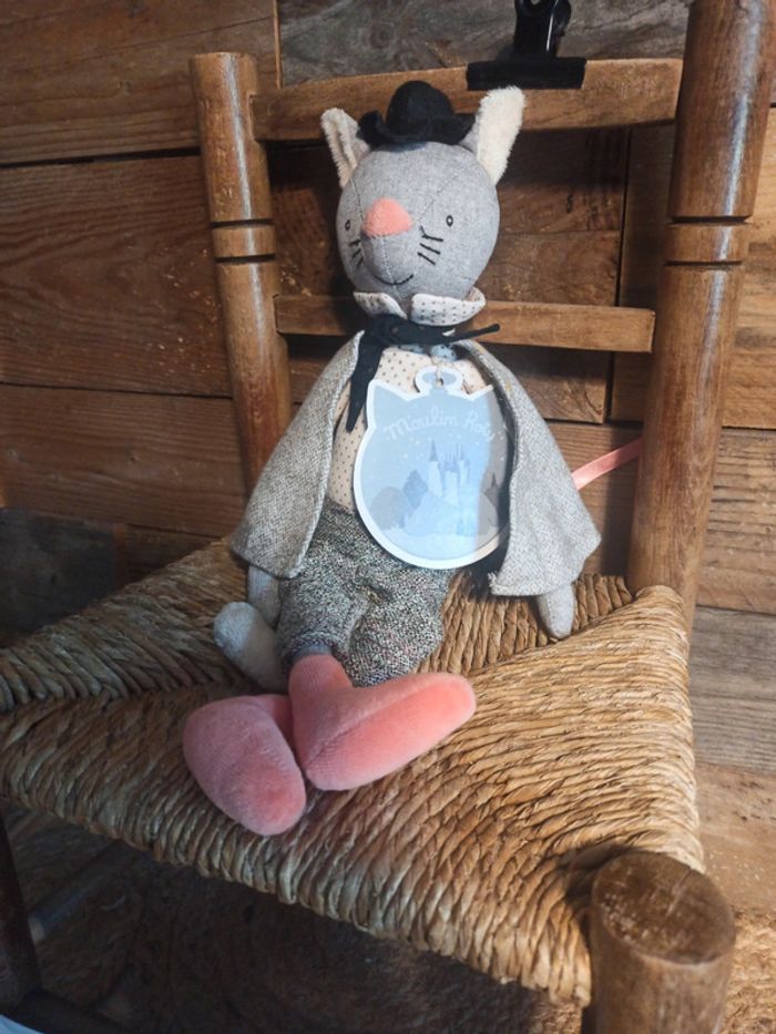 Peluche chat galant moulin roty neuf - photo numéro 2