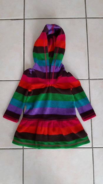 Robe à capuche manche longue fille