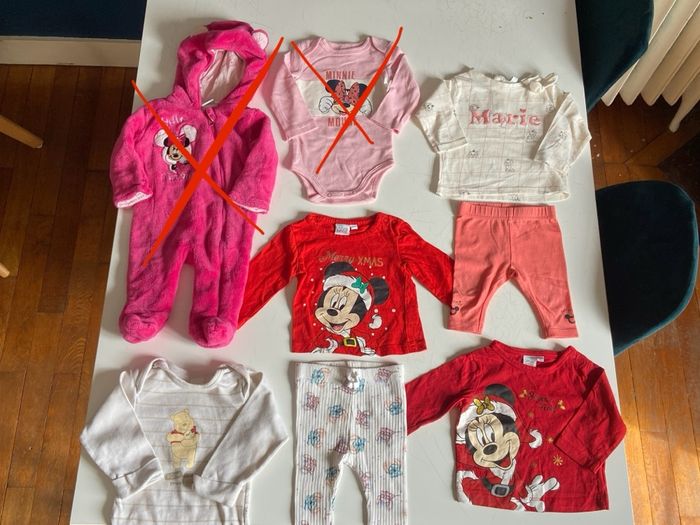 Lot vêtements bébé fille 3 mois Disne