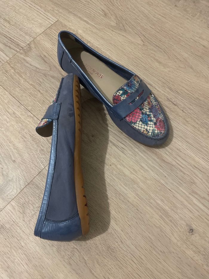 Sandales cuir bleu ciel  pointure 37 - photo numéro 2