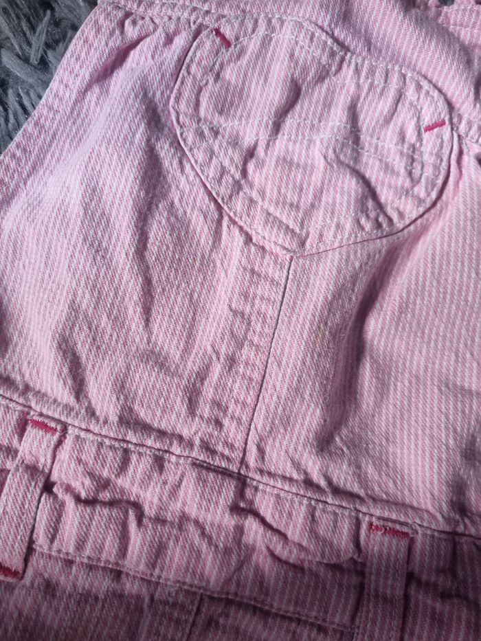 Robe salopette rose à rayures 36mois - photo numéro 5