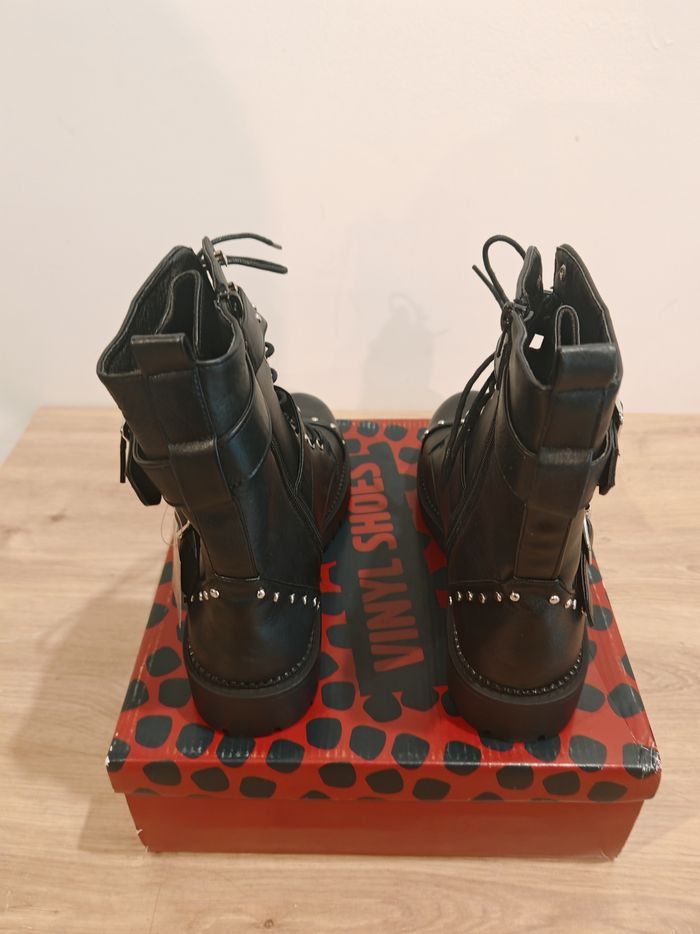 Bottines femme, taille 39, vinyl shoes - photo numéro 5