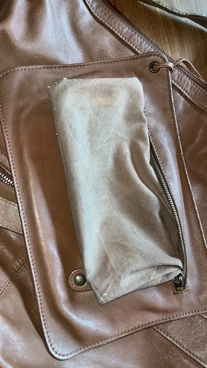 Sac Gérard Darel marron avec petit sac assortie - photo numéro 19