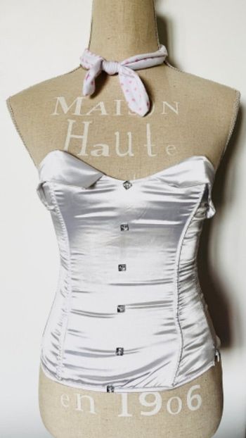 Bustier blanc satiné SanSelle taille 36 S