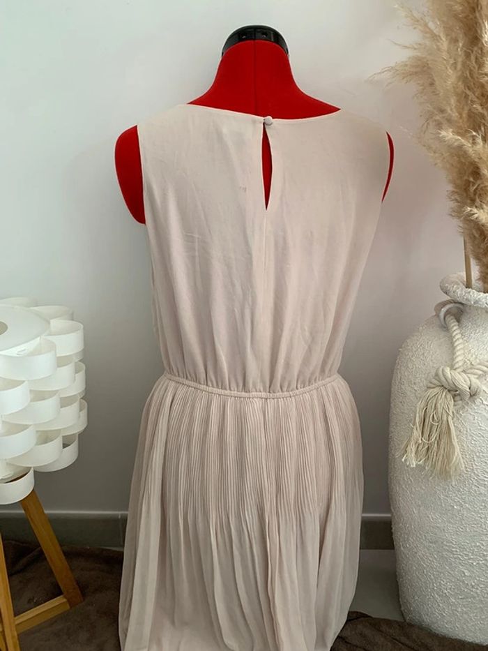 robe d'ete H&m crème rose taille 38 - photo numéro 3