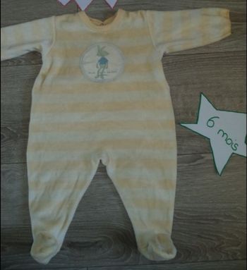 Pyjama 6 mois jaune petit bateau