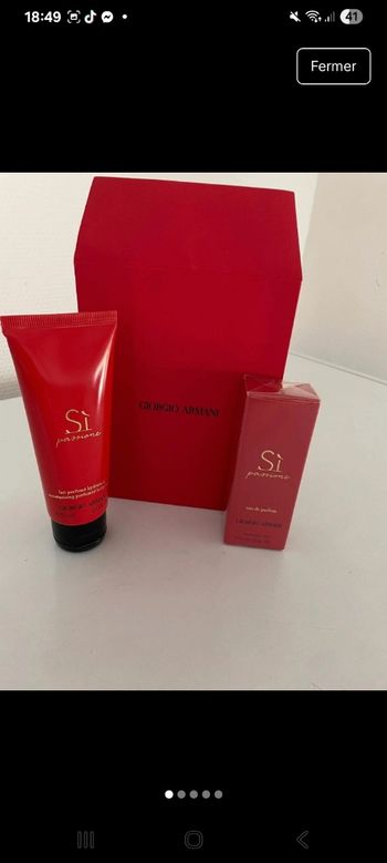 Parfum+lait parfumé Si passionné Giorgio armani 